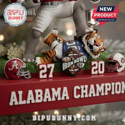 Alabama Crimson Tide Iron Bowl Mascot Christmas Ornament