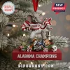 Alabama Crimson Tide Iron Bowl Mascot Christmas ornament featuring Big Al standing over an Auburn tiger mascot.