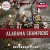 Alabama Crimson Tide Iron Bowl Mascot Christmas Ornament featuring an Auburn tiger mascot defeated by a Tide player.