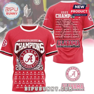 Alabama Crimson Tide SEC Champions T-Shirt 2025