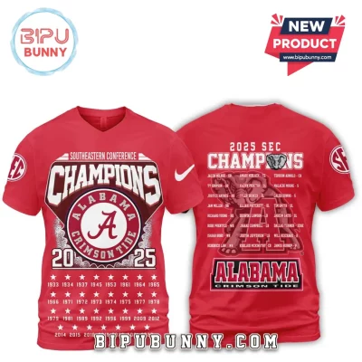 Alabama Crimson Tide SEC Champions T-Shirt 2025