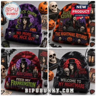 Alice Cooper Halloween Beanie Hat 2026