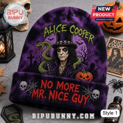 Alice Cooper Halloween Beanie Hat 2026