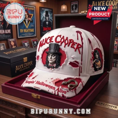 Alice Cooper Horror Halloween 2026 Distressed Baseball Cap