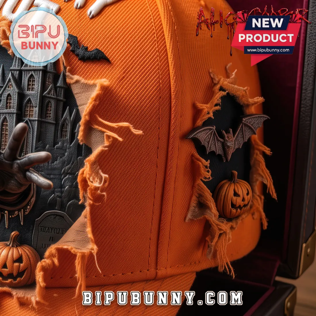Alice Cooper Life Is Scary Without Orange Distressed Baseball Cap Alice Cooper Life Is Scary Without Orange Distressed Baseball Cap