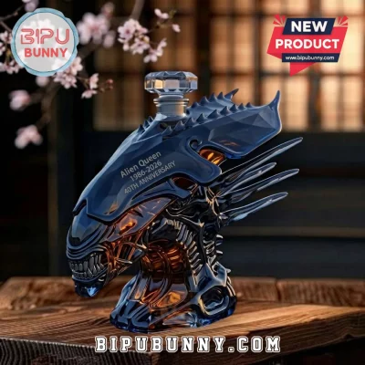 Alien Queen 40th Anniversary Glass Whiskey Decanter