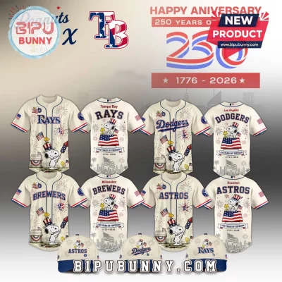 All MLB Team x Peanuts – Snoopy 250 Year Of America Edition Jersey For Fans