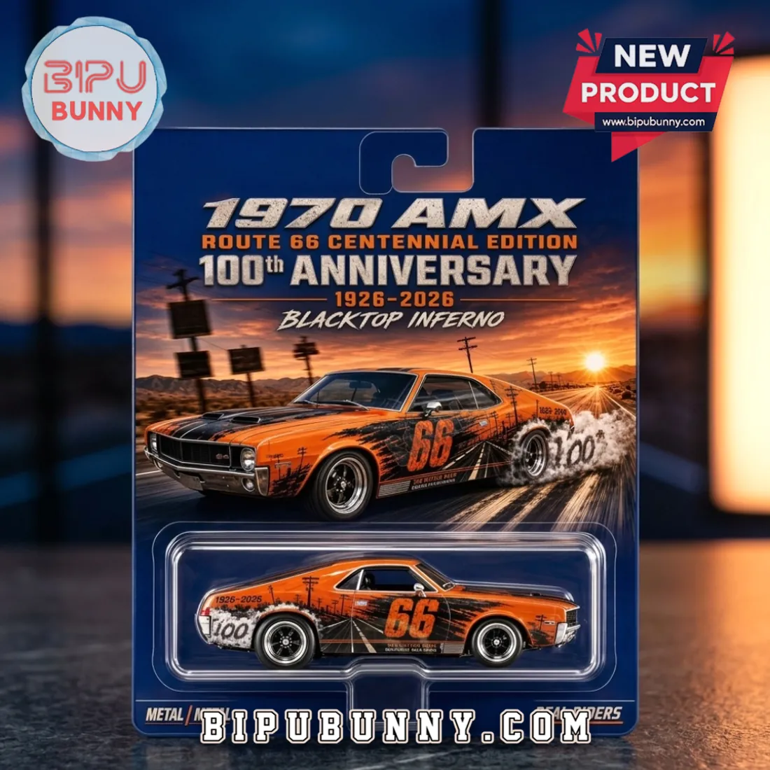 AMC AMX Route 66 Centennial Edition Diecast Car AMC AMX Route 66 Centennial Edition Diecast Car
