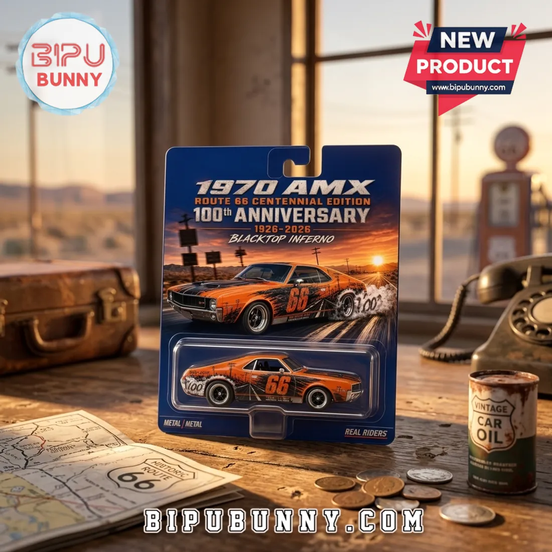 AMC AMX Route 66 Centennial Edition Diecast Car AMC AMX Route 66 Centennial Edition Diecast Car