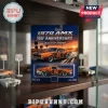 AMC AMX Route 66 Centennial Edition diecast car in orange and black packaging featuring a desert road sunset graphic.