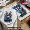 Argentina National Team 2026 Road to Glory T-Shirt featuring a sun emblem, soccer ball, and blue graphics on white fabric.