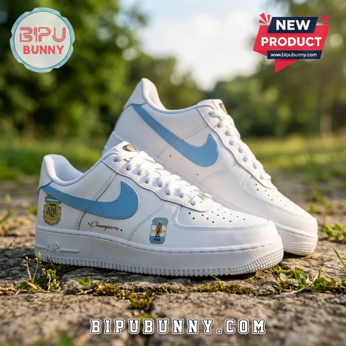 Argentina National Team Champions White Air Force 1 Sneakers Argentina National Team Champions White Air Force 1 Sneakers