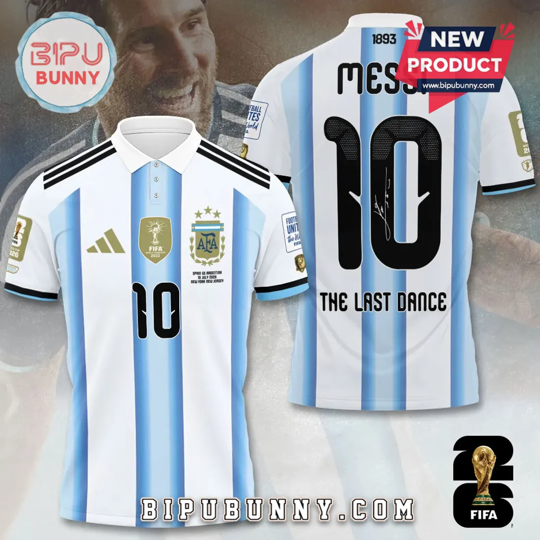 Argentina National Team Lionel Messi 2026 World Cup Polo Shirt Argentina National Team Lionel Messi 2026 World Cup Polo Shirt