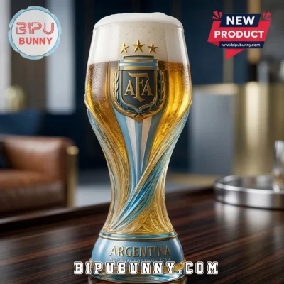Argentina World Cup Trophy Glass Beer Stein