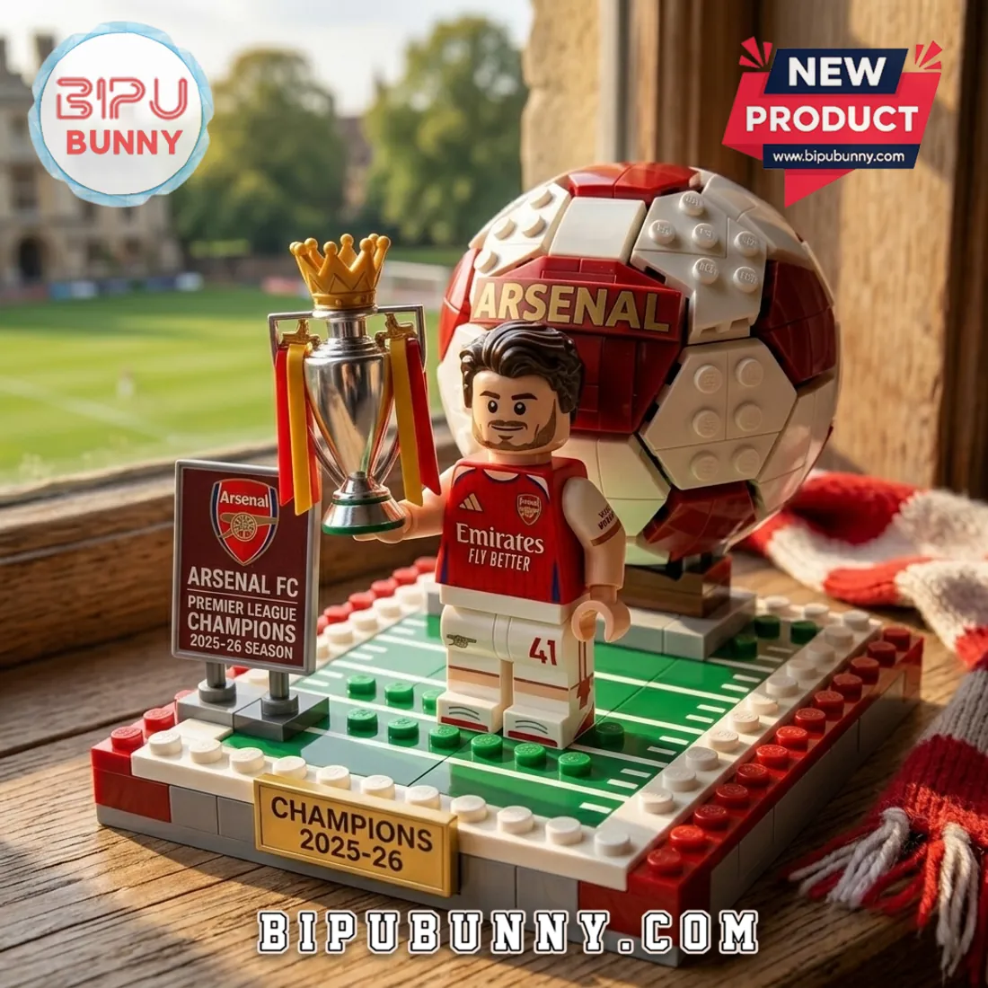 Arsenal FC 2025-26 Premier League Champions Buildable Brick Set Arsenal FC 2025-26 Premier League Champions Buildable Brick Set