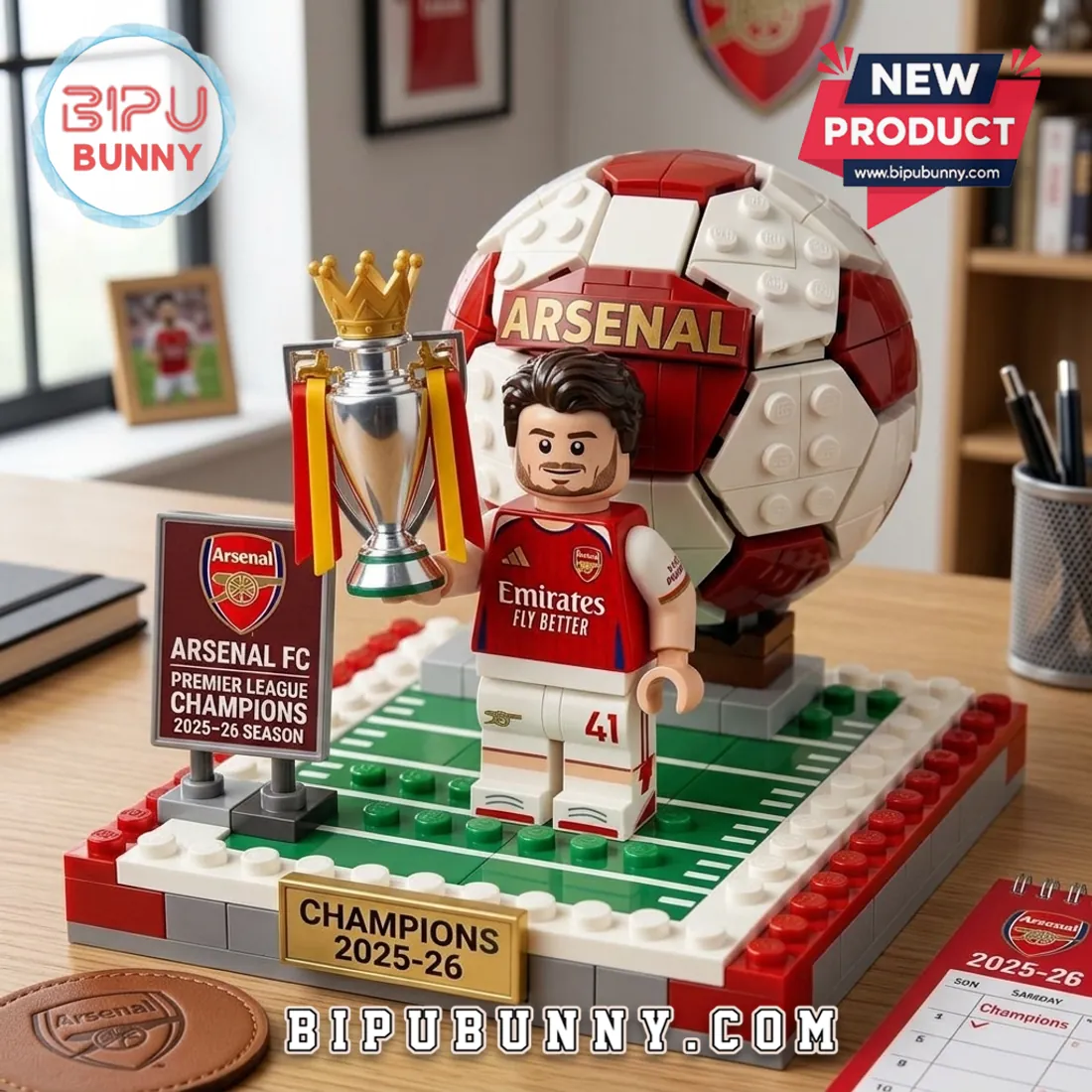 Arsenal FC 2025-26 Premier League Champions Buildable Brick Set Arsenal FC 2025-26 Premier League Champions Buildable Brick Set