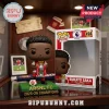 Bukayo Saka vinyl figure holding a trophy on a grass base with ARSNL FC 2025-26 CHAMPIONS text and matching display box.!