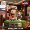 Mikel Arteta Funko Pop figure with Sommeray League trophy on a grass-textured base with Arsenal FC plaque.!