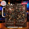 Attack on Titan stainless steel mug and matching box featuring Eren, Mikasa, Levi, and Colossal Titan 17th anniversary art.!