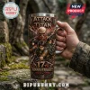 Attack on Titan 17th anniversary stainless steel travel mug featuring Eren, Mikasa, Levi, and the Colossal Titan.!