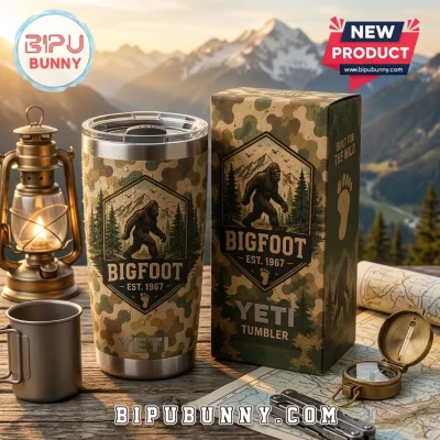 Bigfoot Forest Camo YETI Stainless Steel Tumbler