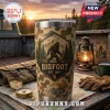 Camo pattern Yeti tumbler with Bigfoot graphic, mountain landscape, and text reading Bigfoot Est. 1967.!