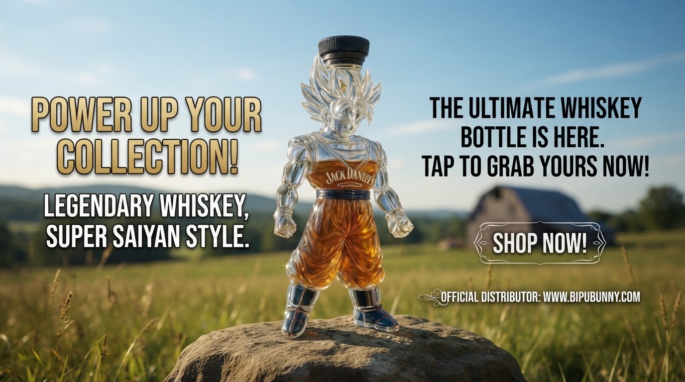 Bipubunny Son Goku Dragon Ball Whisky Bottle as a premium home bar centerpiece