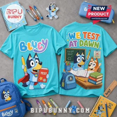 Bluey Back to School Teal T-Shirt 2026