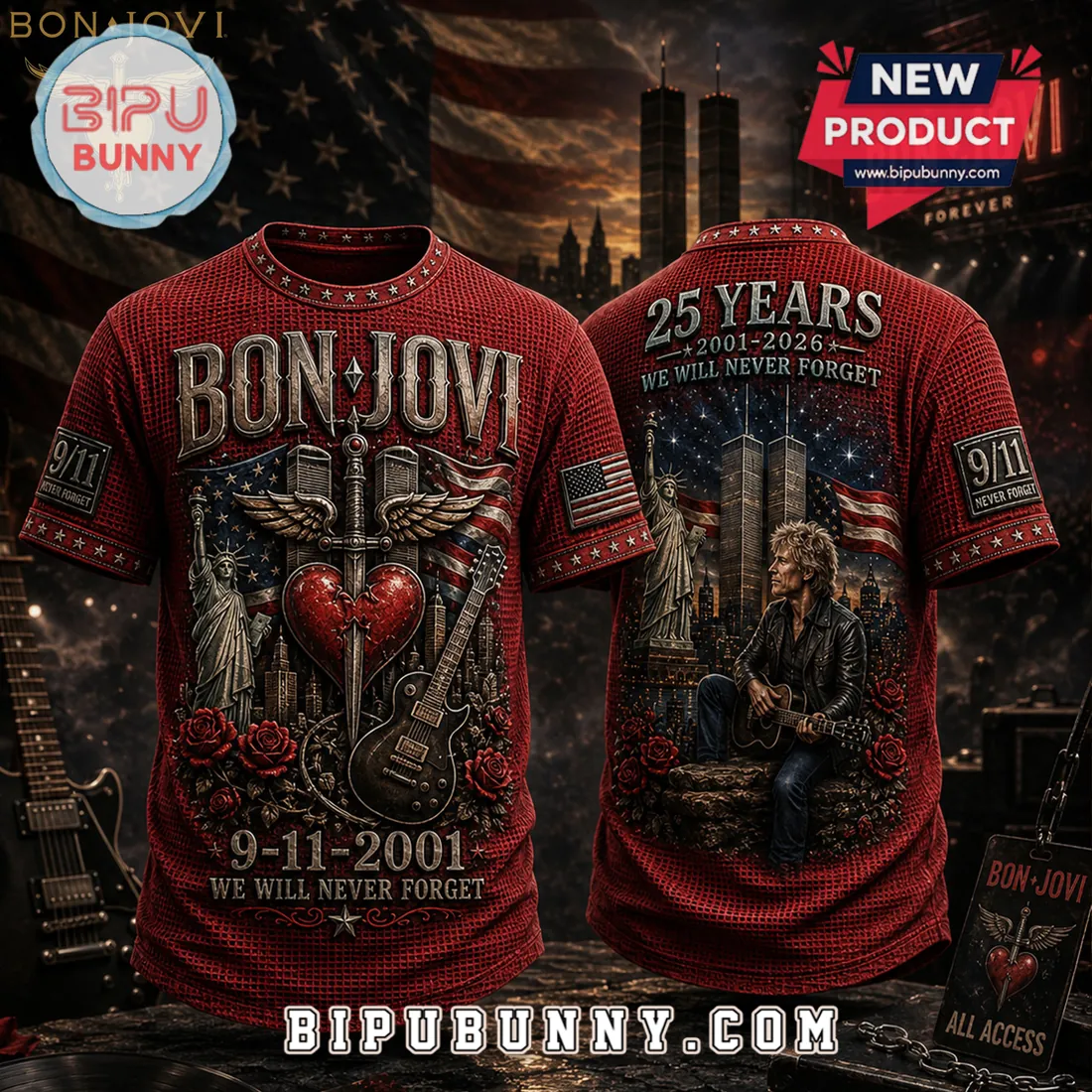 Bon Jovi 25th Anniversary Limited Edition T-Shirt Bon Jovi 25th Anniversary Limited Edition T-Shirt