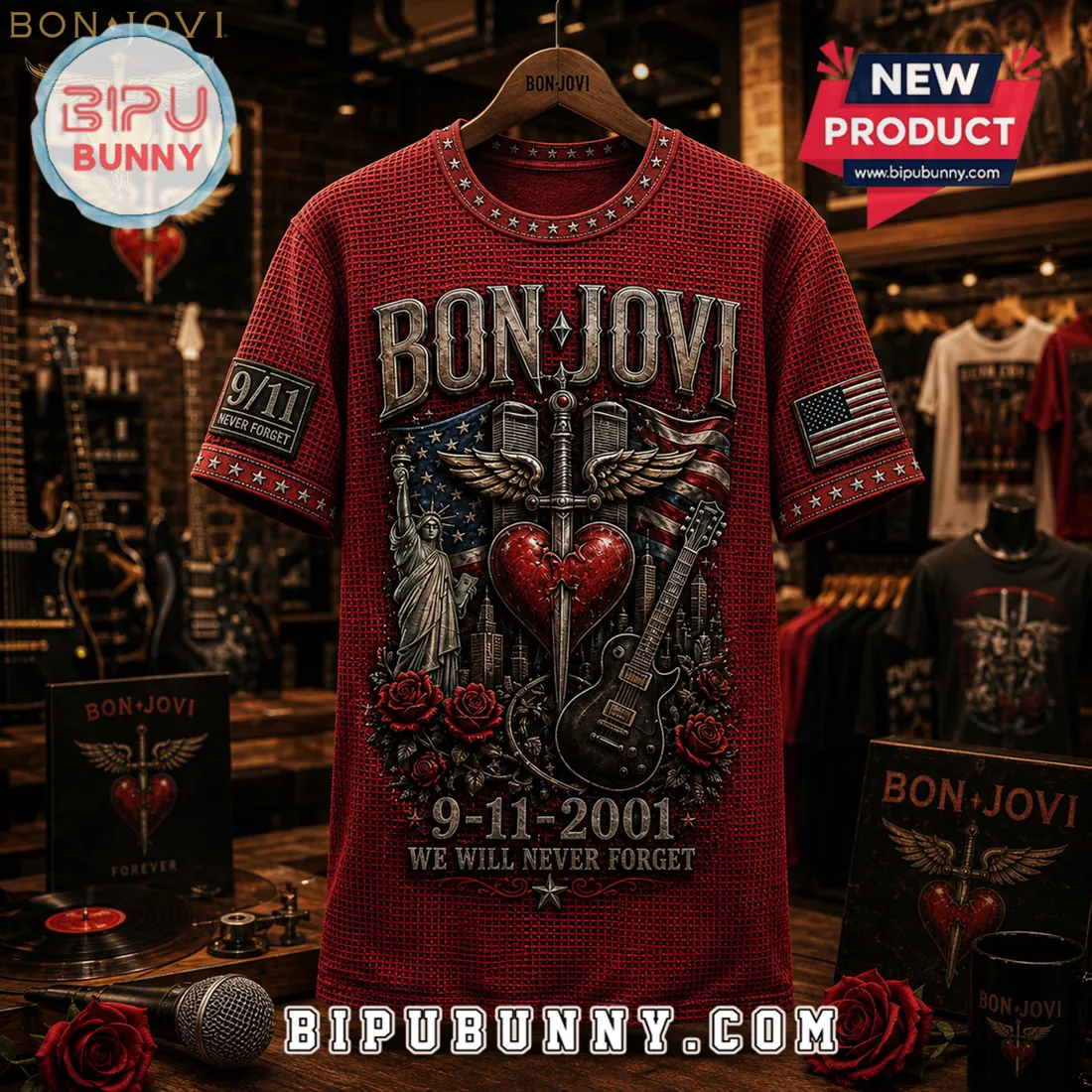 Bon Jovi 25th Anniversary Limited Edition T-Shirt Bon Jovi 25th Anniversary Limited Edition T-Shirt
