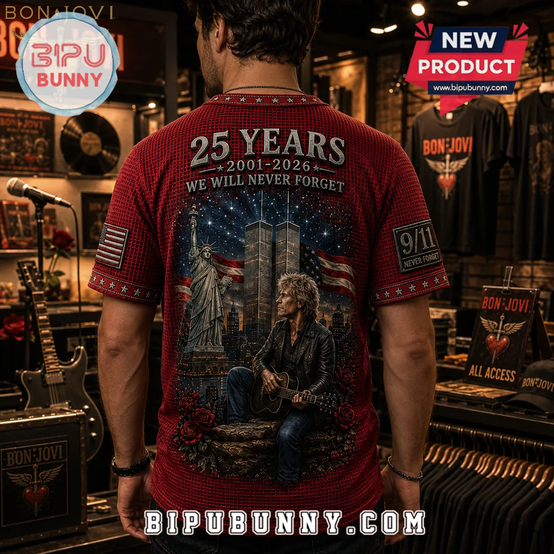 Bon Jovi 25th Anniversary Limited Edition T-Shirt Bon Jovi 25th Anniversary Limited Edition T-Shirt