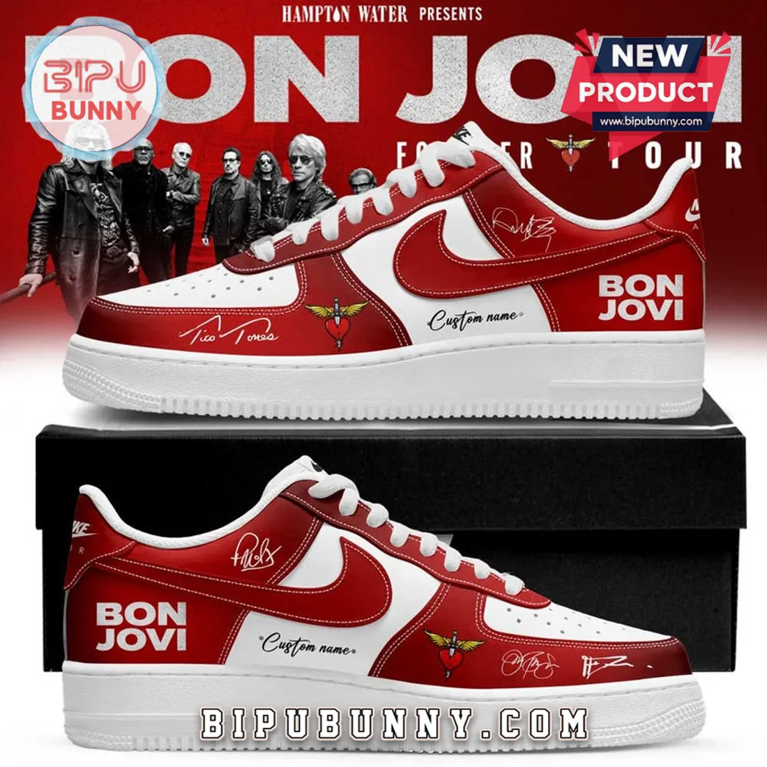 Bon Jovi Forever Tour 2026 Custom Name Air Force Sneakers Bon Jovi Forever Tour 2026 Custom Name Air Force Sneakers