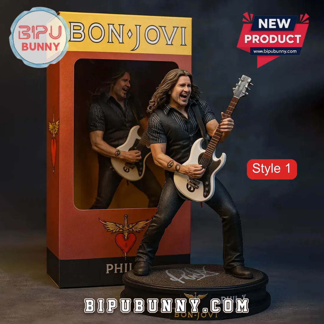 Bon Jovi Sculpted Resin Band Member Acrylic Plaque Bon Jovi Sculpted Resin Band Member Acrylic Plaque