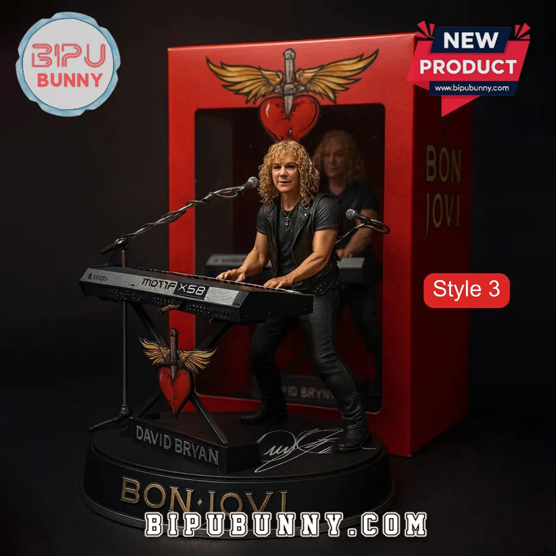 Bon Jovi Sculpted Resin Band Member Acrylic Plaque Bon Jovi Sculpted Resin Band Member Acrylic Plaque