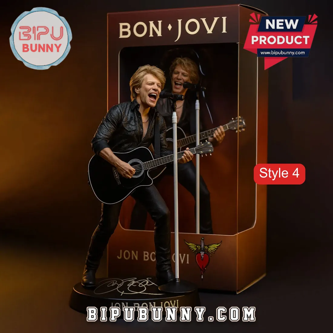 Bon Jovi Sculpted Resin Band Member Acrylic Plaque Bon Jovi Sculpted Resin Band Member Acrylic Plaque