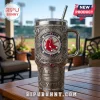 Boston Red Sox stainless steel Yeti tumbler with embossed Fenway Park graphics, red socks logo, and faux crystal accents.!