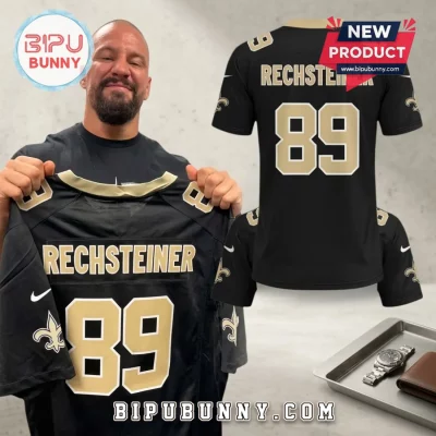 Bron Breakker New Orleans Saints Rechsteiner 89 Black Football Jersey Bron Breakker New Orleans Saints Rechsteiner 89 Black Football Jersey