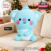 BT21 BTS Cartoon Animal Stuffed Plush Pillow Koya character featuring light blue fur, pink cheeks, and a white belly.
