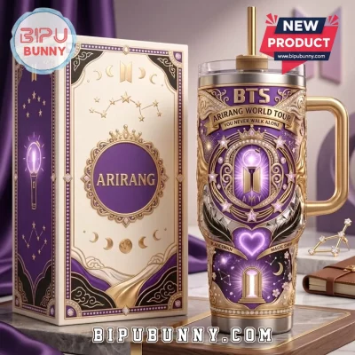 BTS Arirang World Tour Gold Accent 40oz Stanley Tumbler