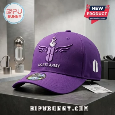 BTS Army Purple Embroidered Logo Baseball Cap BTS Army Purple Embroidered Logo Baseball Cap