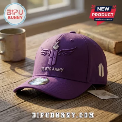 BTS Army Purple Embroidered Logo Baseball Cap