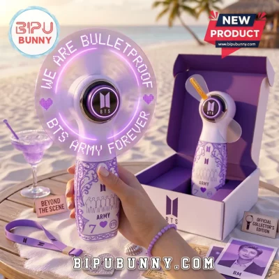 BTS Army Purple LED Hand Fan