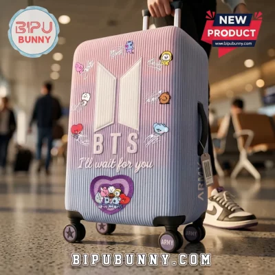 BTS BT21 Pastel Pink Luggage Cover