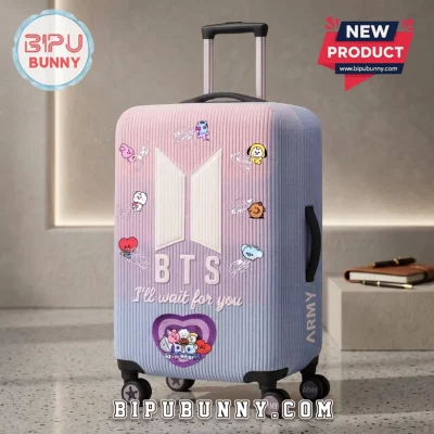 BTS BT21 Pastel Pink Luggage Cover