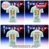 Light green sports jerseys featuring BTS member names, birth years, and signatures with red and blue sleeve trim details.!