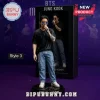 BTS Movie Weeks Collectible Desk Figure of Jungkook wearing a black t-shirt, blue jeans, and sunglasses with microphone.