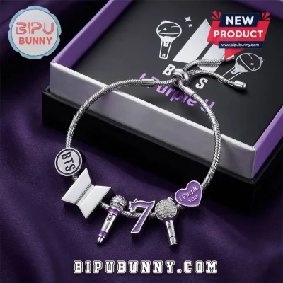 BTS Purple I Purple You Charm Bracelet