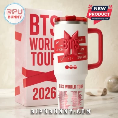 BTS World Tour 2026 Red Handle Tumbler