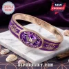 BTS x ARMY Purple Crystal Stainless Steel Bracelet with rose gold finish, featuring crown icons and the date 2013.06.13.
