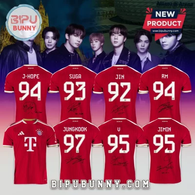 BTS x FC Bayern München Signature Red Football Jersey BTS x FC Bayern München Signature Red Football Jersey